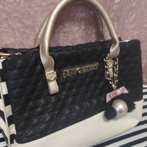 Betsey Johnson Quilt Plush Handbag
